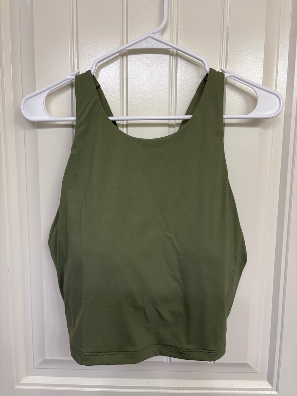 Athleta‎ Olive Green Palm Conscious Crop Bikini Top Size XL D-DD